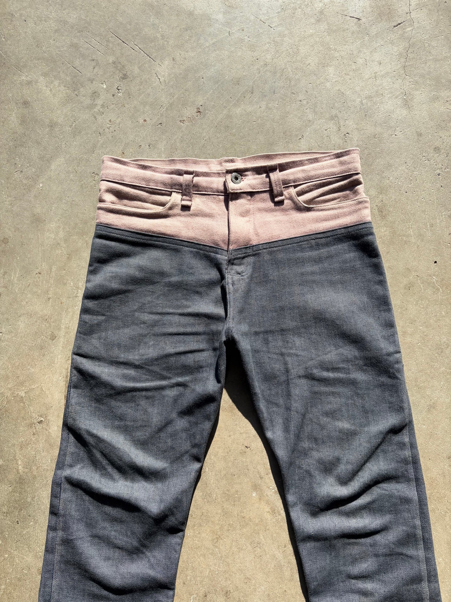Spilt Roze Denim