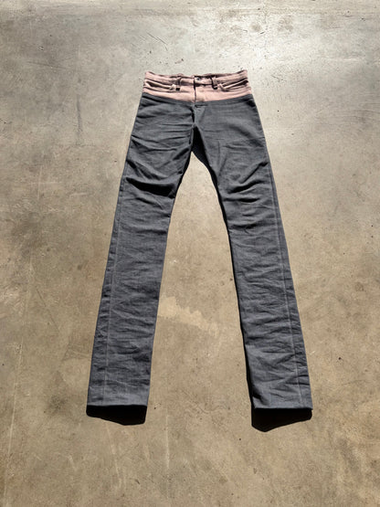 Spilt Roze Denim
